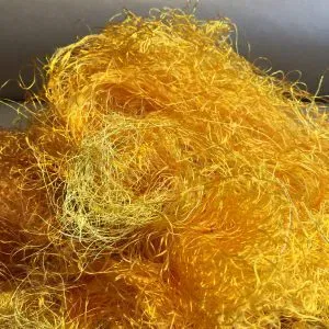 bananazijde draadjes. gekleurde draden voor vilten