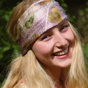 ecoprinten op satijnzijde