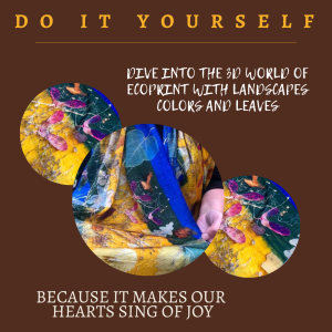 E-book - Dive into the 3D world  of ecoprint with 'Landscapes colors'  and leaves - English