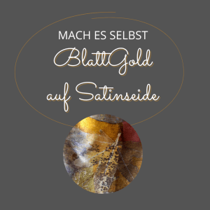 Alternative view of Ecoprint 'BlattGold auf Satinseide' Deutsch