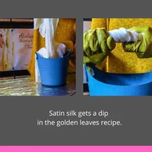 Ecoprint on Silk – Leaf Gold on Satin Silk DIY Kit