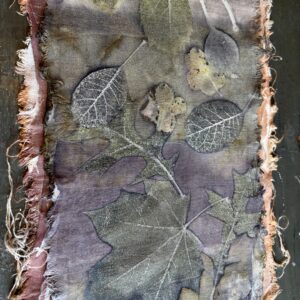 ecoprinten op linnen - viscose met natuulijke verfstoffen