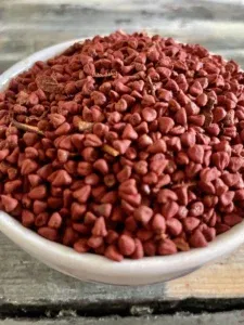 Orleaanzaad, annatto, natuurlijk verven, ecoprint