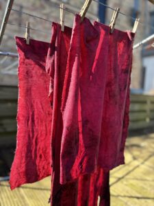 natuurlijk verven en ecoprinten met Lac Dye Extract – Natuurlijke rode kleurstof voor wol en zijde