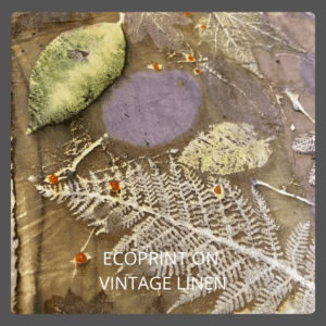 Ecoprint workshop linnen tannine en ijzer | natuurlijke kleurstoffen