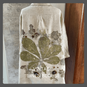 Ecoprint workshop linnen tannine en ijzer | natuurlijke kleurstoffen