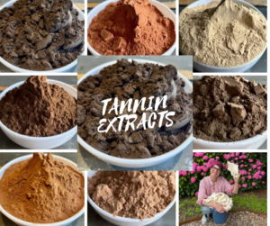Natuurlijke extracten voor ecoprint en natuurlijk verven